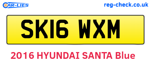 SK16WXM are the vehicle registration plates.