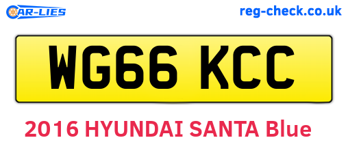 WG66KCC are the vehicle registration plates.