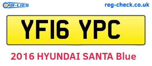 YF16YPC are the vehicle registration plates.