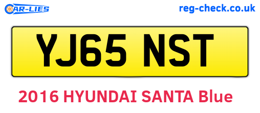 YJ65NST are the vehicle registration plates.