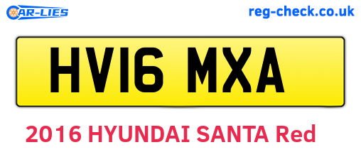 HV16MXA are the vehicle registration plates.