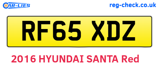 RF65XDZ are the vehicle registration plates.