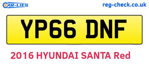 YP66DNF are the vehicle registration plates.