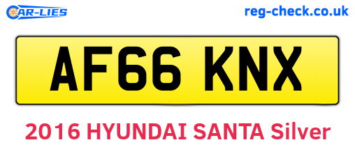 AF66KNX are the vehicle registration plates.