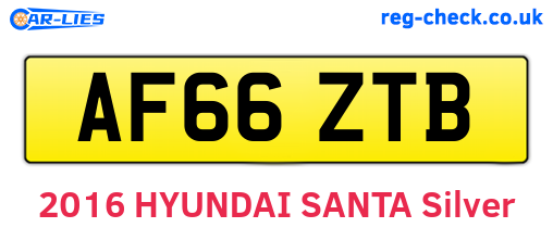 AF66ZTB are the vehicle registration plates.