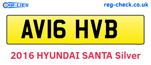 AV16HVB are the vehicle registration plates.