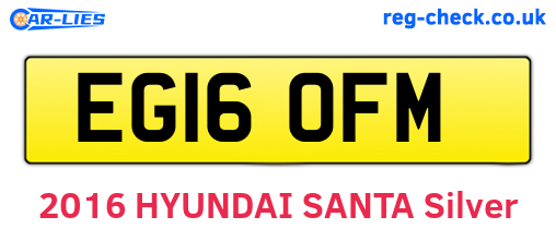 EG16OFM are the vehicle registration plates.