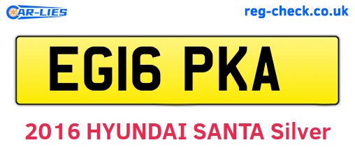 EG16PKA are the vehicle registration plates.