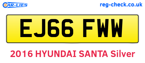 EJ66FWW are the vehicle registration plates.