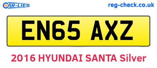 EN65AXZ are the vehicle registration plates.