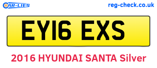 EY16EXS are the vehicle registration plates.