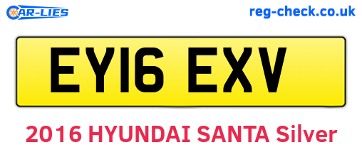 EY16EXV are the vehicle registration plates.