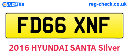 FD66XNF are the vehicle registration plates.
