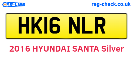 HK16NLR are the vehicle registration plates.
