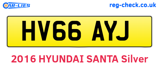 HV66AYJ are the vehicle registration plates.