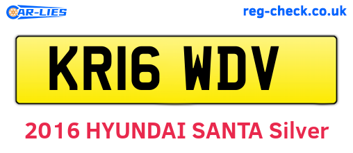 KR16WDV are the vehicle registration plates.