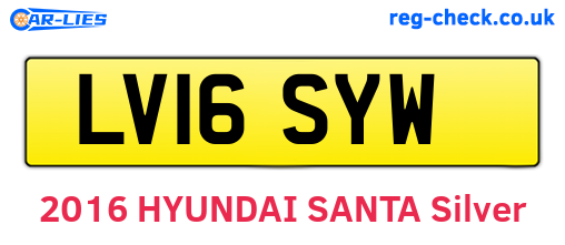 LV16SYW are the vehicle registration plates.