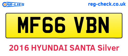 MF66VBN are the vehicle registration plates.