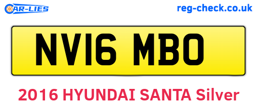 NV16MBO are the vehicle registration plates.