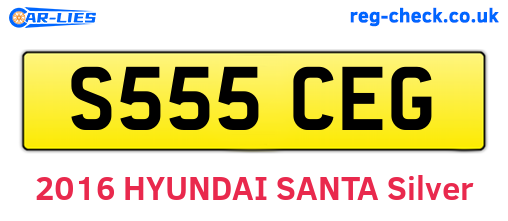 S555CEG are the vehicle registration plates.