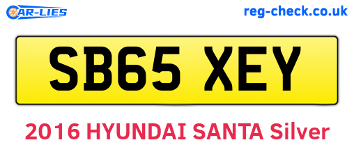 SB65XEY are the vehicle registration plates.