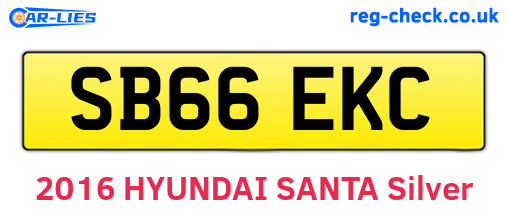 SB66EKC are the vehicle registration plates.
