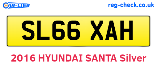 SL66XAH are the vehicle registration plates.