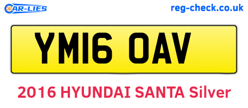 YM16OAV are the vehicle registration plates.