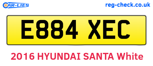 E884XEC are the vehicle registration plates.