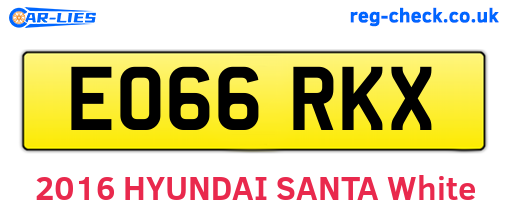 EO66RKX are the vehicle registration plates.