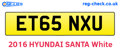 ET65NXU are the vehicle registration plates.