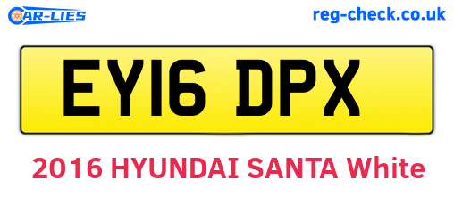 EY16DPX are the vehicle registration plates.