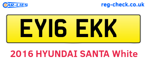 EY16EKK are the vehicle registration plates.