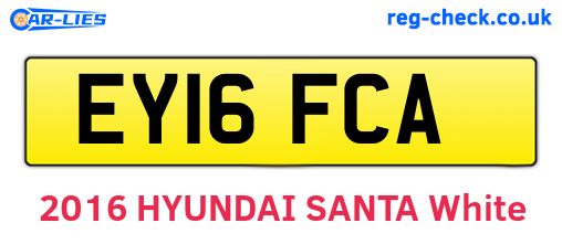 EY16FCA are the vehicle registration plates.