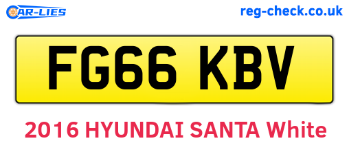 FG66KBV are the vehicle registration plates.