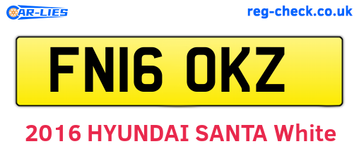FN16OKZ are the vehicle registration plates.
