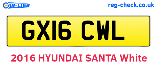 GX16CWL are the vehicle registration plates.