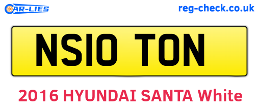 NS10TON are the vehicle registration plates.