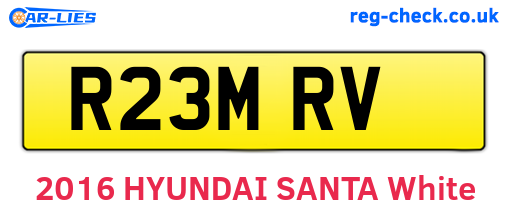 R23MRV are the vehicle registration plates.