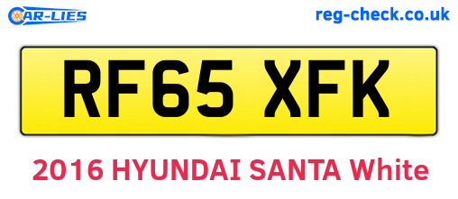 RF65XFK are the vehicle registration plates.