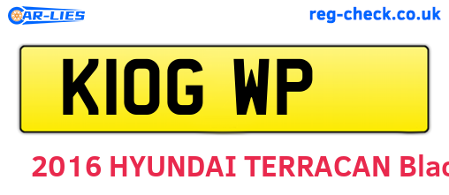 K10GWP are the vehicle registration plates.