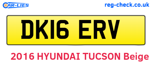 DK16ERV are the vehicle registration plates.