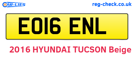 EO16ENL are the vehicle registration plates.