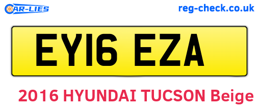 EY16EZA are the vehicle registration plates.