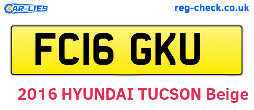 FC16GKU are the vehicle registration plates.