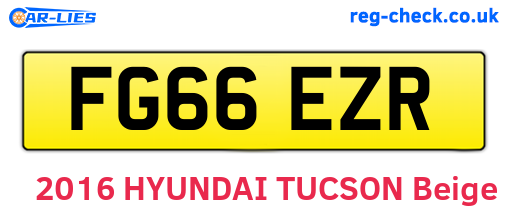FG66EZR are the vehicle registration plates.
