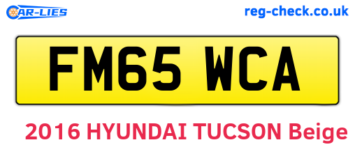 FM65WCA are the vehicle registration plates.