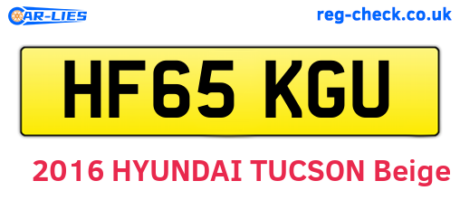 HF65KGU are the vehicle registration plates.