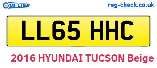 LL65HHC are the vehicle registration plates.