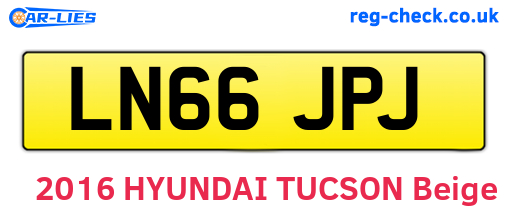 LN66JPJ are the vehicle registration plates.